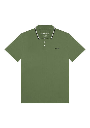 Camisa Polo Masculina Em Meia Malha Penteada De Algodão, VERDE MOVIMENTO. Camisa Polo Masculina Em Meia Malha Penteada De Algodão, VERDE MOVIMENTO, large.